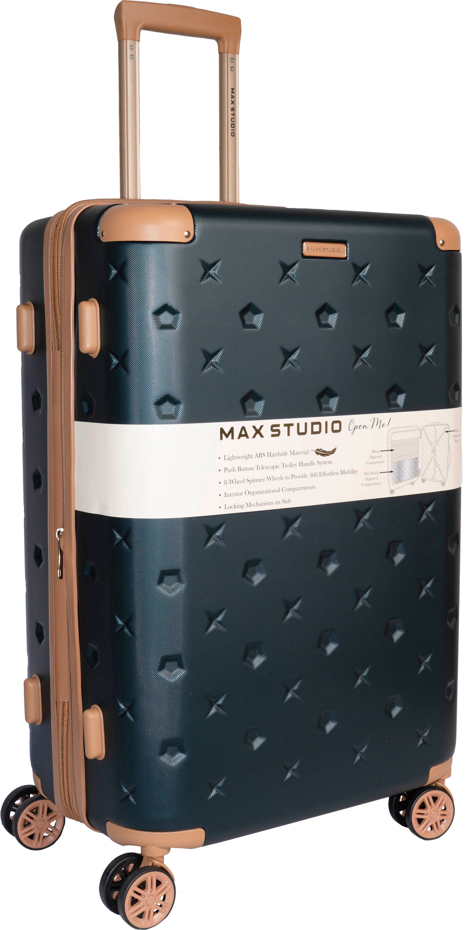 Magid – wholesale Luggage – Max Studio Hard Sided ABS 3-Piece The Bucharest  Luggage Set1