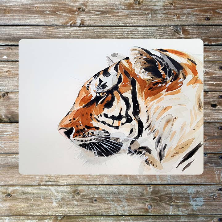Tiger Wildlife Art Metal Sign Plaque for wholesale by The British Metal Signs Company