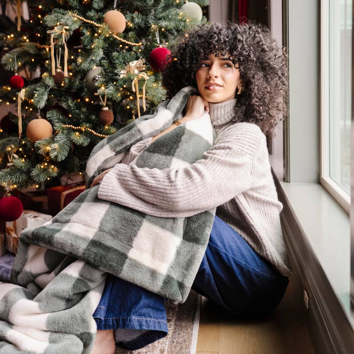 HOLIDAY PRINTED FAUX FUR XL THROW BLANKETS for wholesale by Saranoni