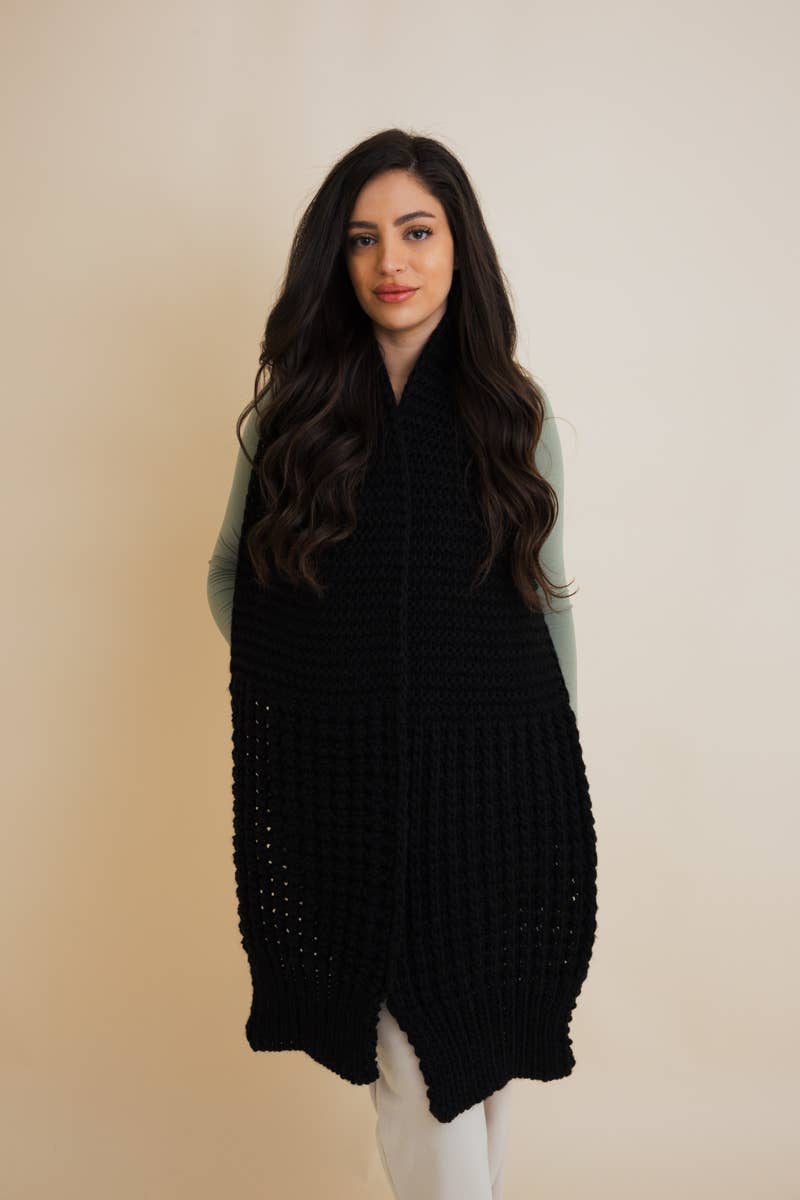 Leto Accessories - Wholesale Scarf - Unisex - Cozy Waffle Knit Edge Scarf - Winter Essential15