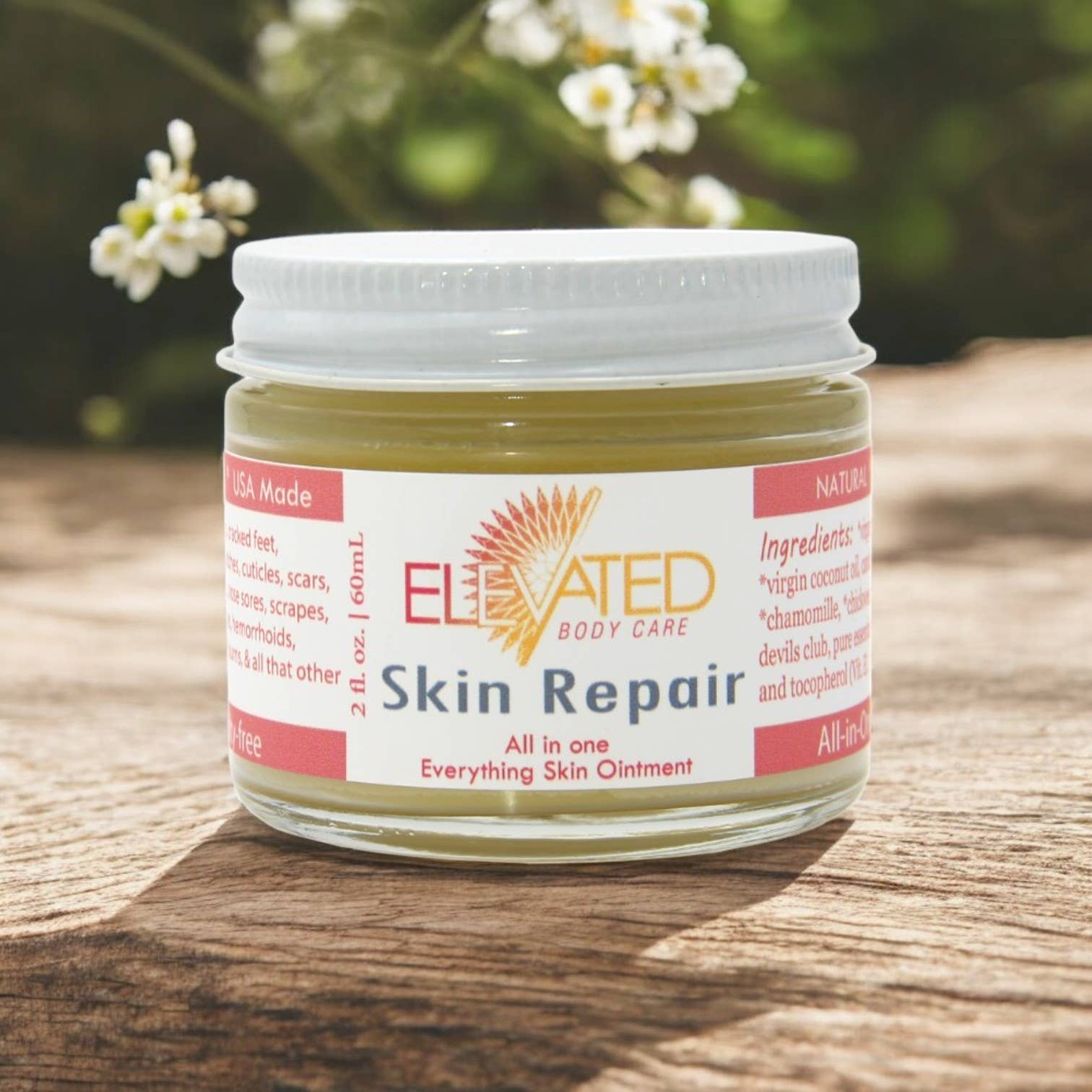 Taylor's Naturals - Wholesale Healing Salve/Balm/Cream - ELEVATED - Skin Repair / All Purpose Skin Aid (2oz glass jar1