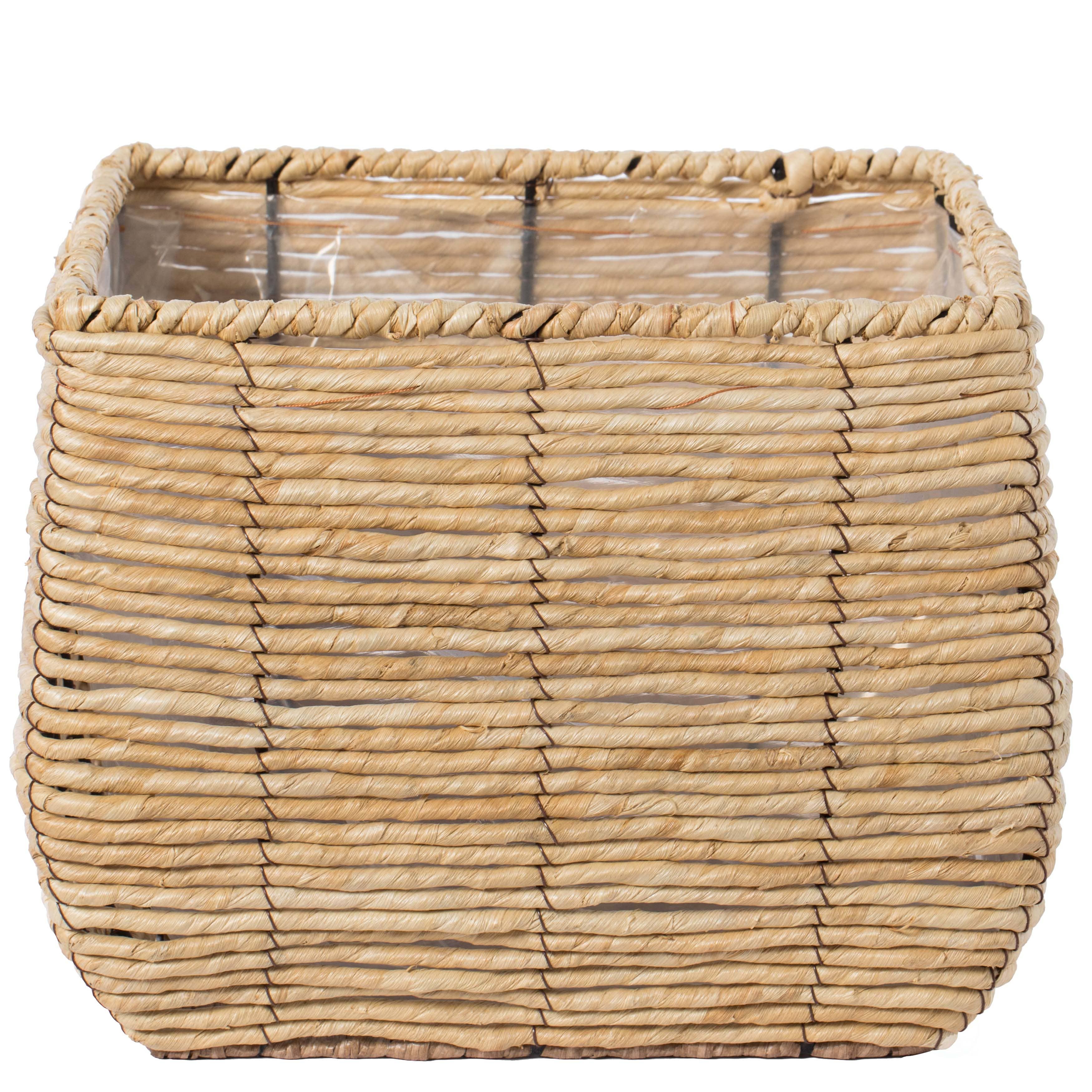 Quickway Imports – Vaso de plantas por atacado – Plantador de vaso de flores quadrado tecido com forro de plástico7