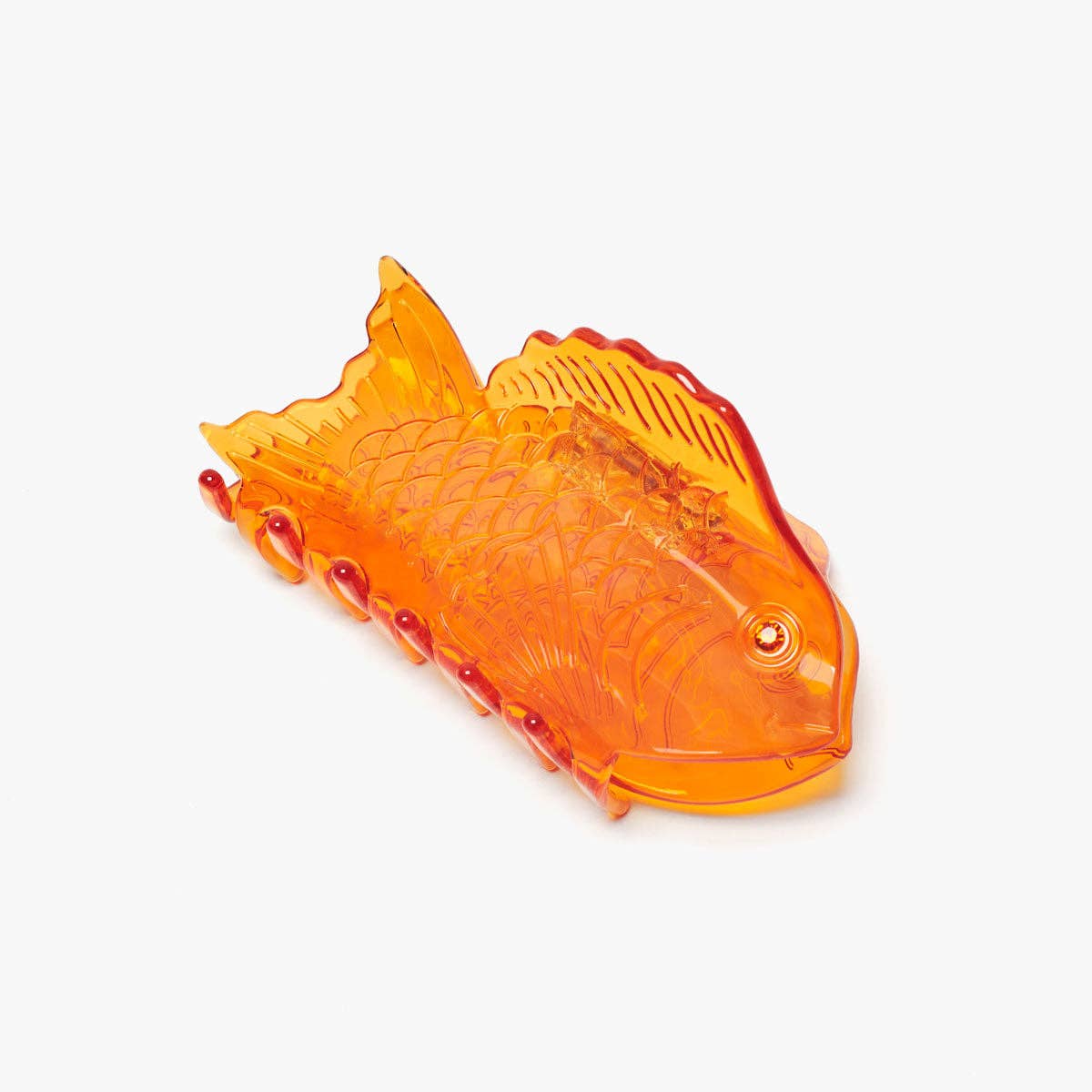 WINONA IRENE - Wholesale Hair Clip - Women's - Sea Bream Clear Orange Acetate Ocean Fish Hair Claw Clip