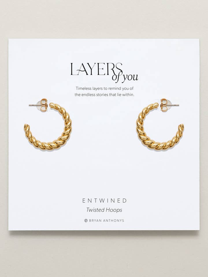 Verstrengelde, gedraaide hoepeloorbellen voor wholesale door Bryan Anthonys