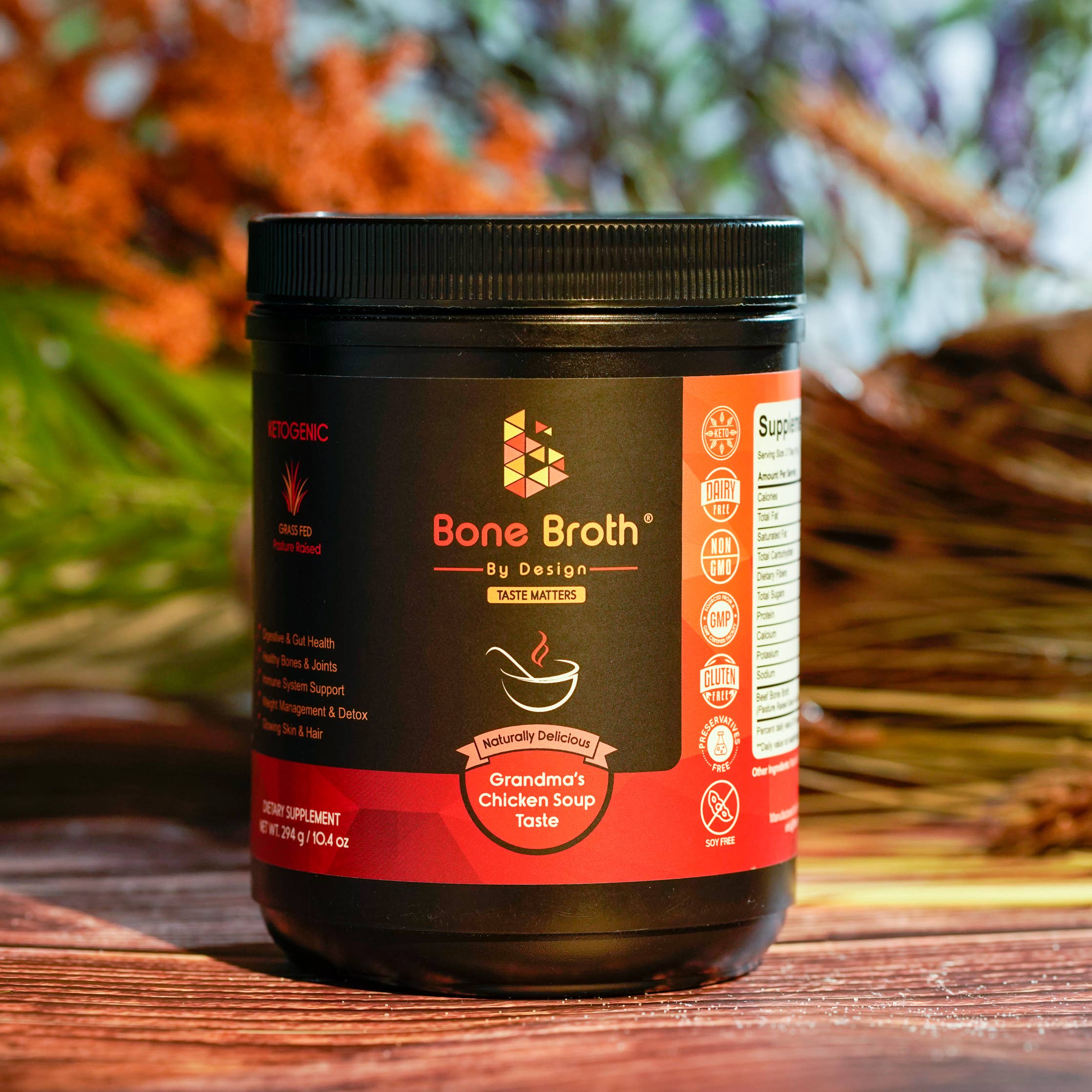 BROTH BY DESIGN - Wholesale Broth - Bone Broth Grass Fed Grandma Chicken Natural Flavor Jar8