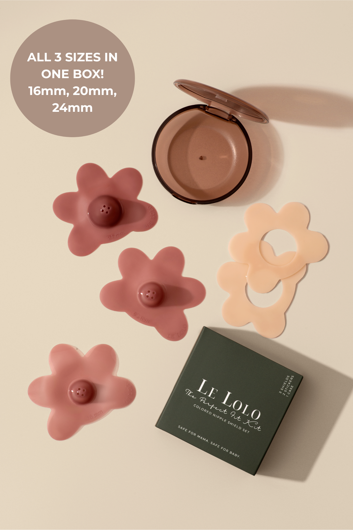 Le Lolo – Top de amamentação - Maternidade por atacado – Conjunto de Protetores de Mamilo, 3 tamanhos em 1 | Amamentação, Nova Mãe0