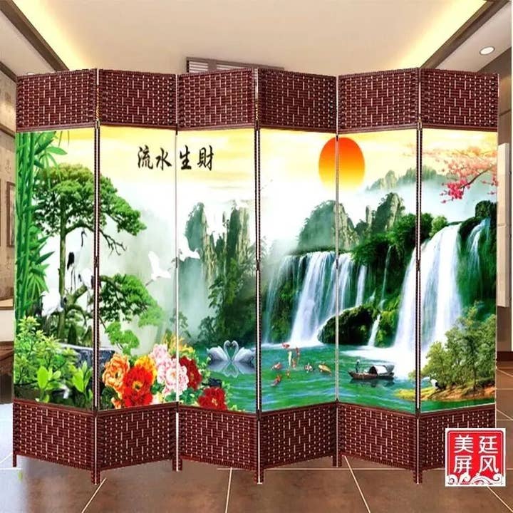 everythingbamboo - Wholesale Room Divider - Screen Room Divider Folding Bamboo Frame 4 to 6 Leaf Privacy Screen Beautiful 屏风