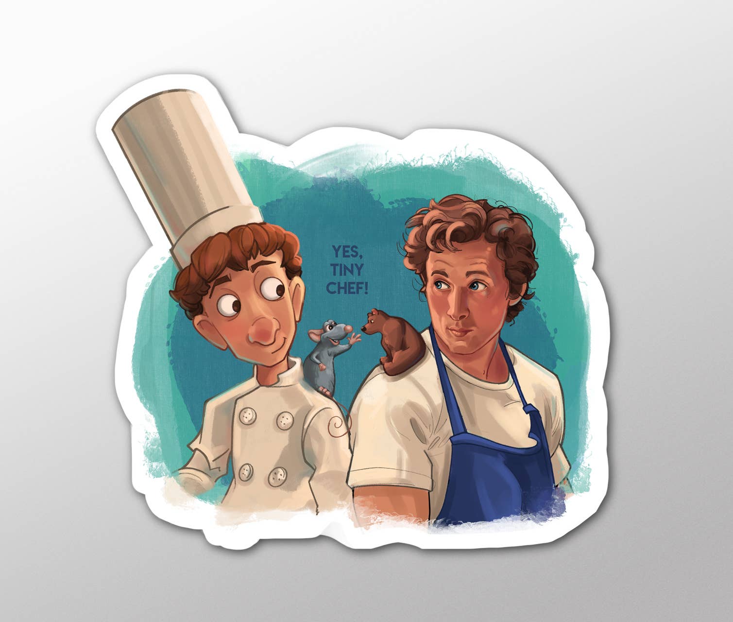 Karen Hallion Illustration - Wholesale Sticker - Yes Tiny Chef - Die Cut Sticker