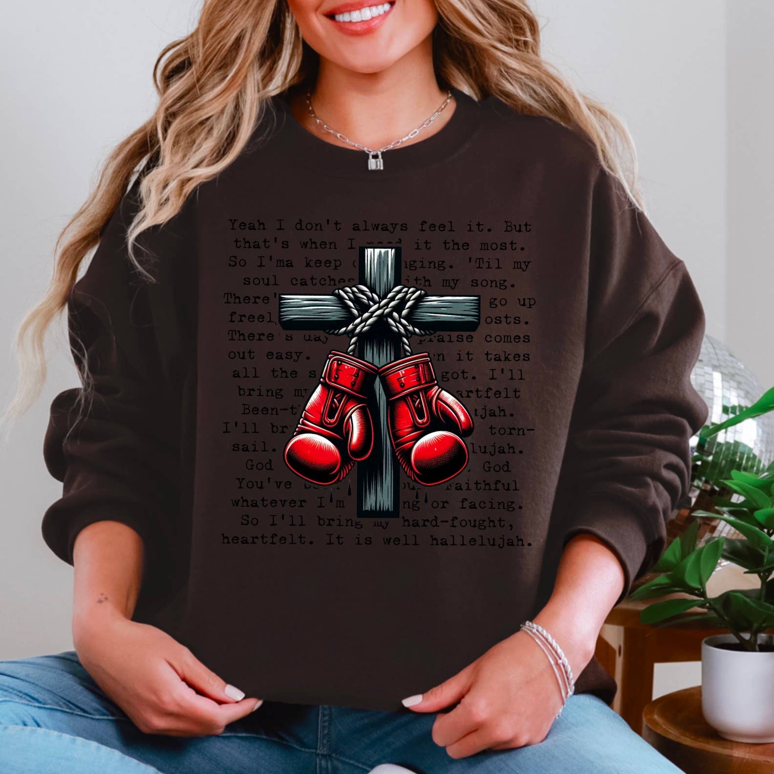 Shoppe SHC – wholesale Graphic sweatshirt – Women’s – Hard Fought Hallelujah  Screen Print Sweatshirt 11