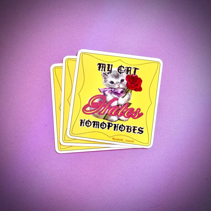 LGBTQ Pet Stickers for wholesale by Peach Beast