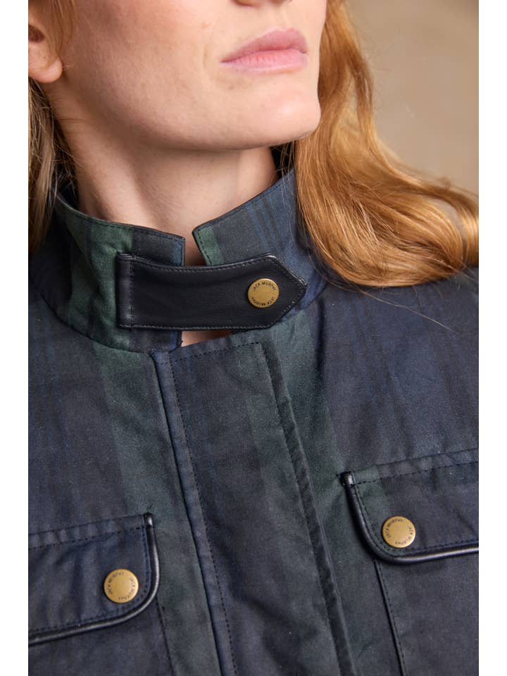 Jack Murphy Clothing - Wholesale Jacket - Women's - Cara Utility Wax Jacket - Blackwatch8