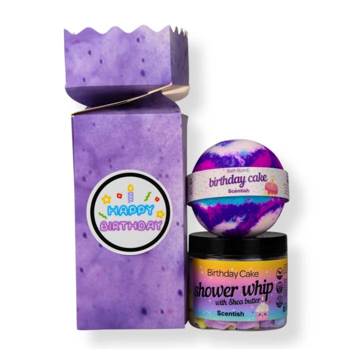 Scentish – wholesale Bath & body set – Birthday cracker Gift Set