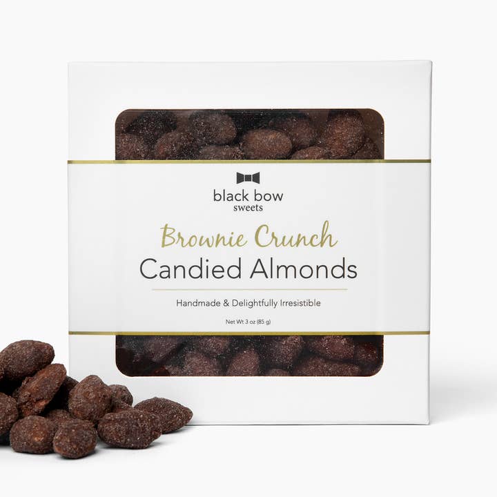 Candied California Almond Window Box | Brownie Crunch for wholesale by Black Bow Sweets