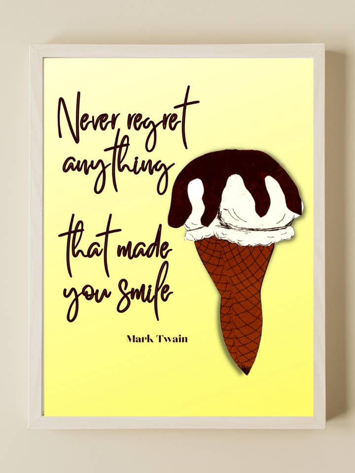 Impression murale No Regrets, 8 x 10, fille à la crème glacée pour la vente par Shannon Marie Makes