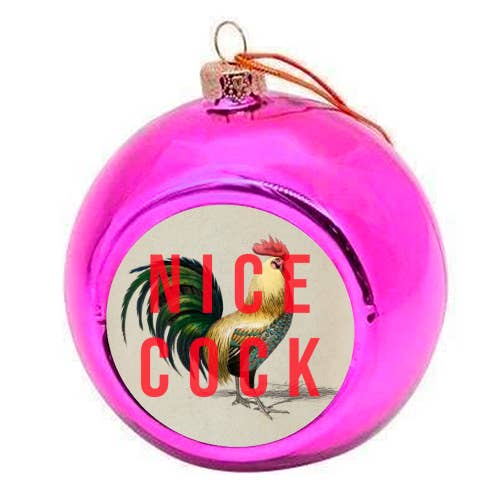 ART WOW - Wholesale Ornament - Christmas Baubles 'Nice Cock'