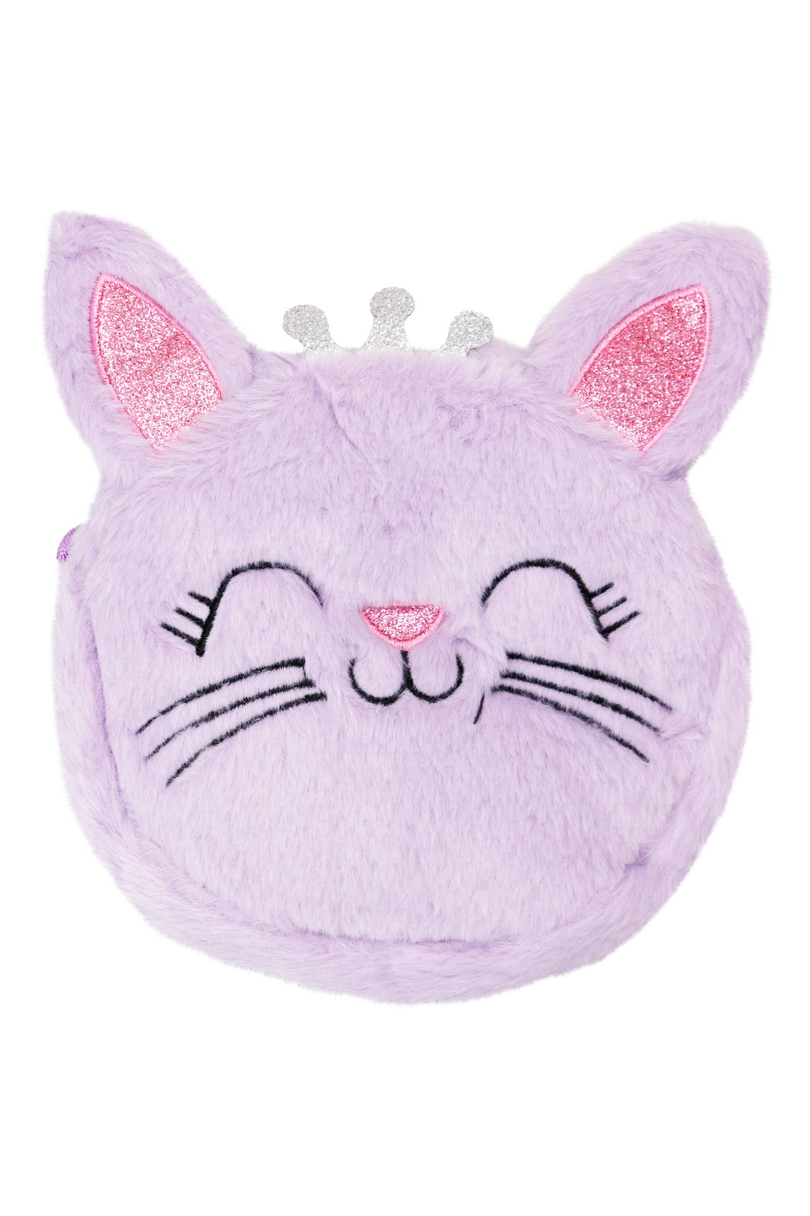 Cap Zone - Wholesale Crossbody Bag - Kids - Kitty Cat Princess Fuzzy Faux Fur Crossbody Bag6