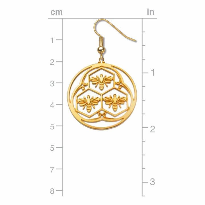 David Howell and Company – wholesale Dangle earrings – Olmsted Bees New York Earrings, MADE in USA2