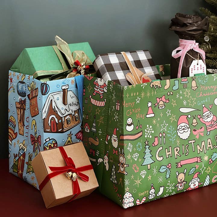 Wrapables.com - Wholesale Gift Bag Set/Pack - Wrapables Non-Woven Reusable Christmas Holidays Gift Bags