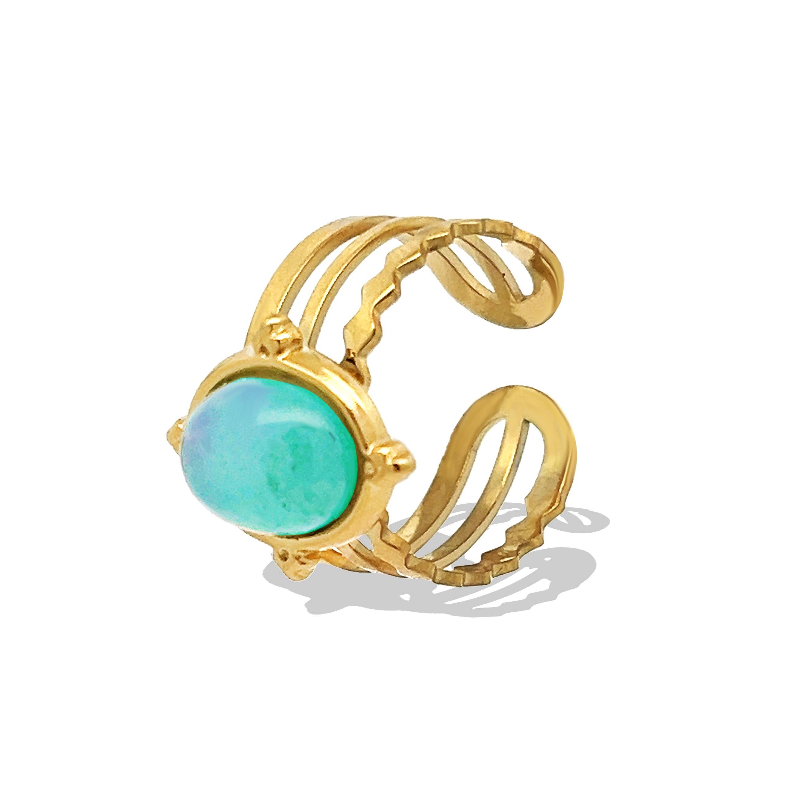 AMORINO SRL – Großhandel Einzelstein-/Solitär-Ring – Verstellbarer Ring mit Stein - YG2348E3321