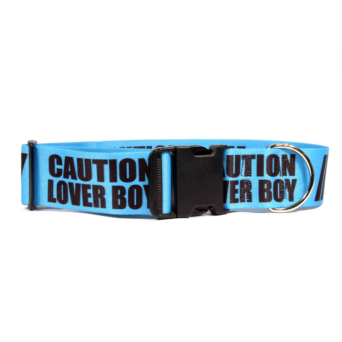 Yellow Dog Design - Wholesale Pet Collar - Dog - Blue Caution - Lover Boy Dog Collar0