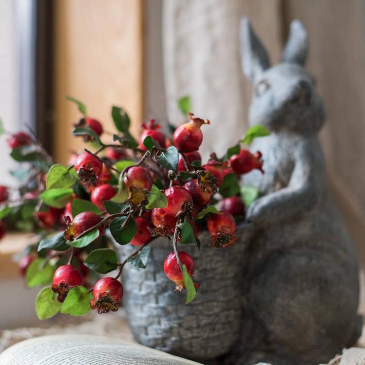 Rustic Reach - Wholesale Artificial Plant - Artificial Fruit Pomegranate Fruit Bouquet 12" Tall9