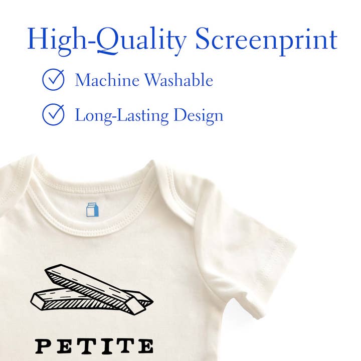 Chunky Deli - Wholesale Bodysuit (non-footed) – Baby - Petite Frite Baby Bodysuit | Natural 3M, 12M3