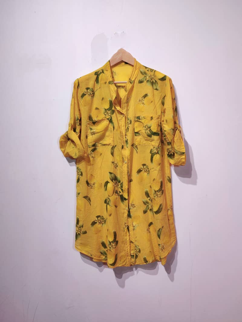 Pomelo paris - Wholesale Button Down Shirt - Women's - LISA LEMON LONG SHIRT NEW11
