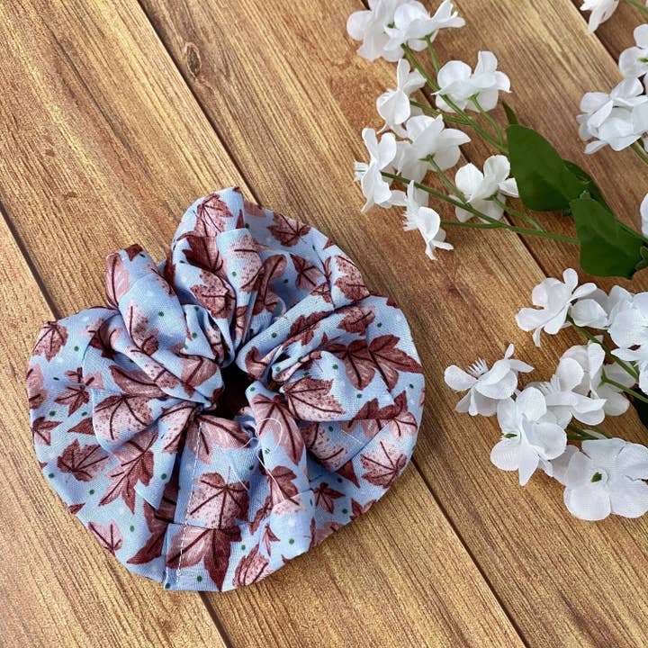 Pink Leafy Scrunchie for wholesale by Tahlia Paige