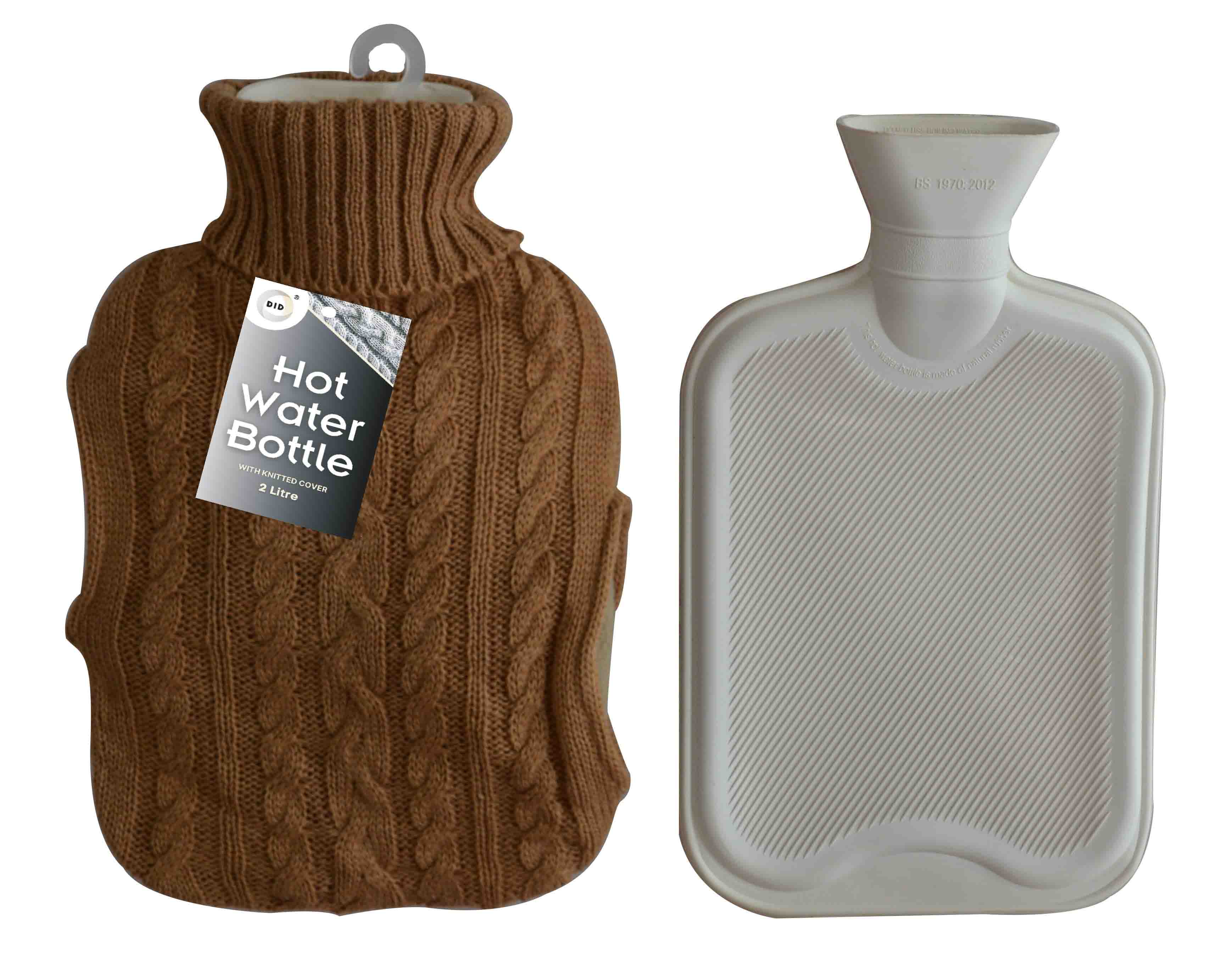 My Wholesale Warehouse – wholesale Hot/cold compress – Generise 'EXTRA WARMTH' 2 Litre Hot Water Bottle with Knitted Cover and POCKETS6