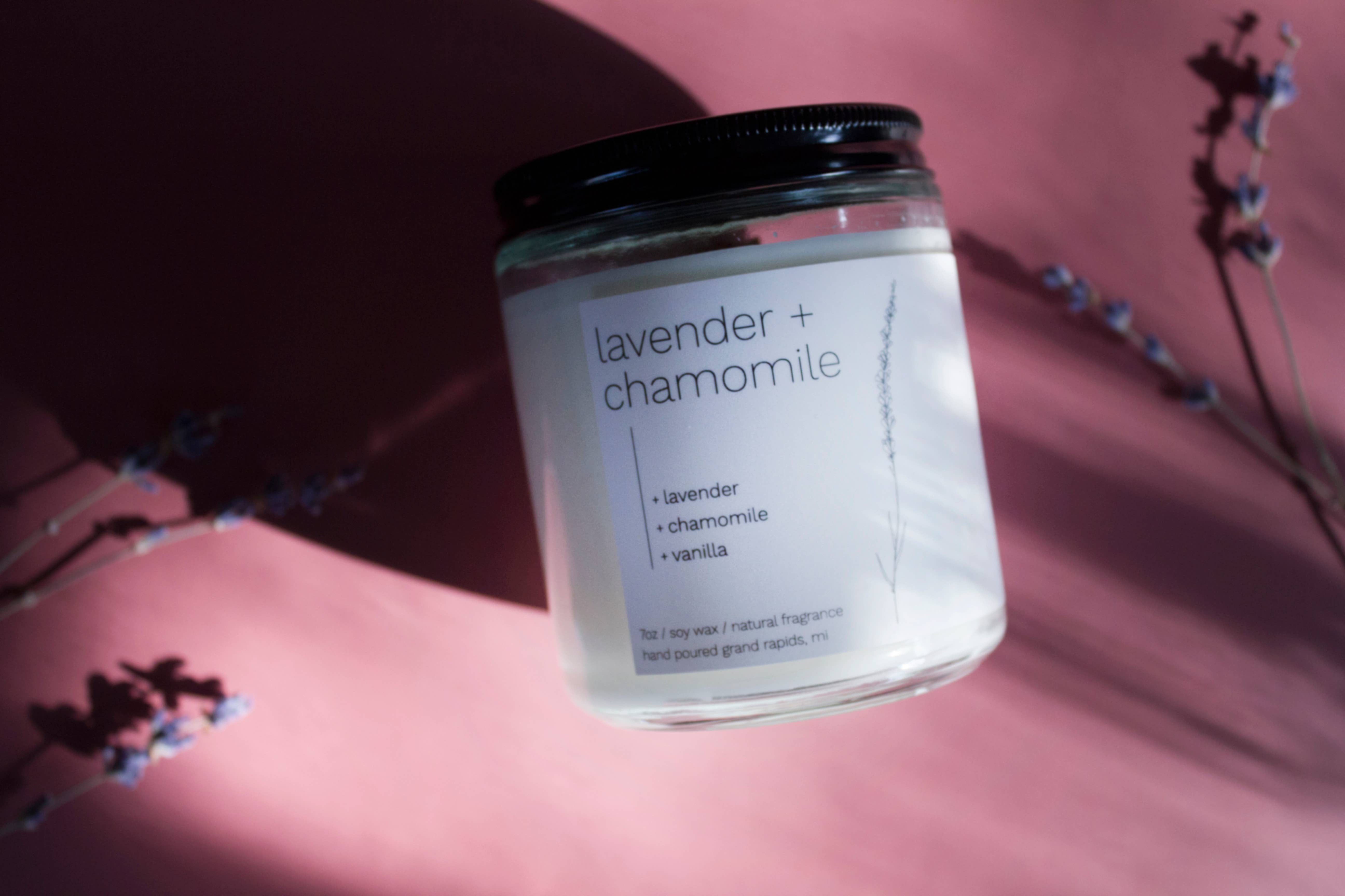 sable candle co. - Wholesale Jar/Filled Candle - Lavender + Chamomile 7oz Classic Soy Wax Candle4