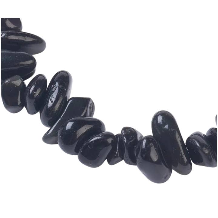 Arômes & Évasions - Wholesale Beaded bracelet - Bracelet -Black Agate -Chips1
