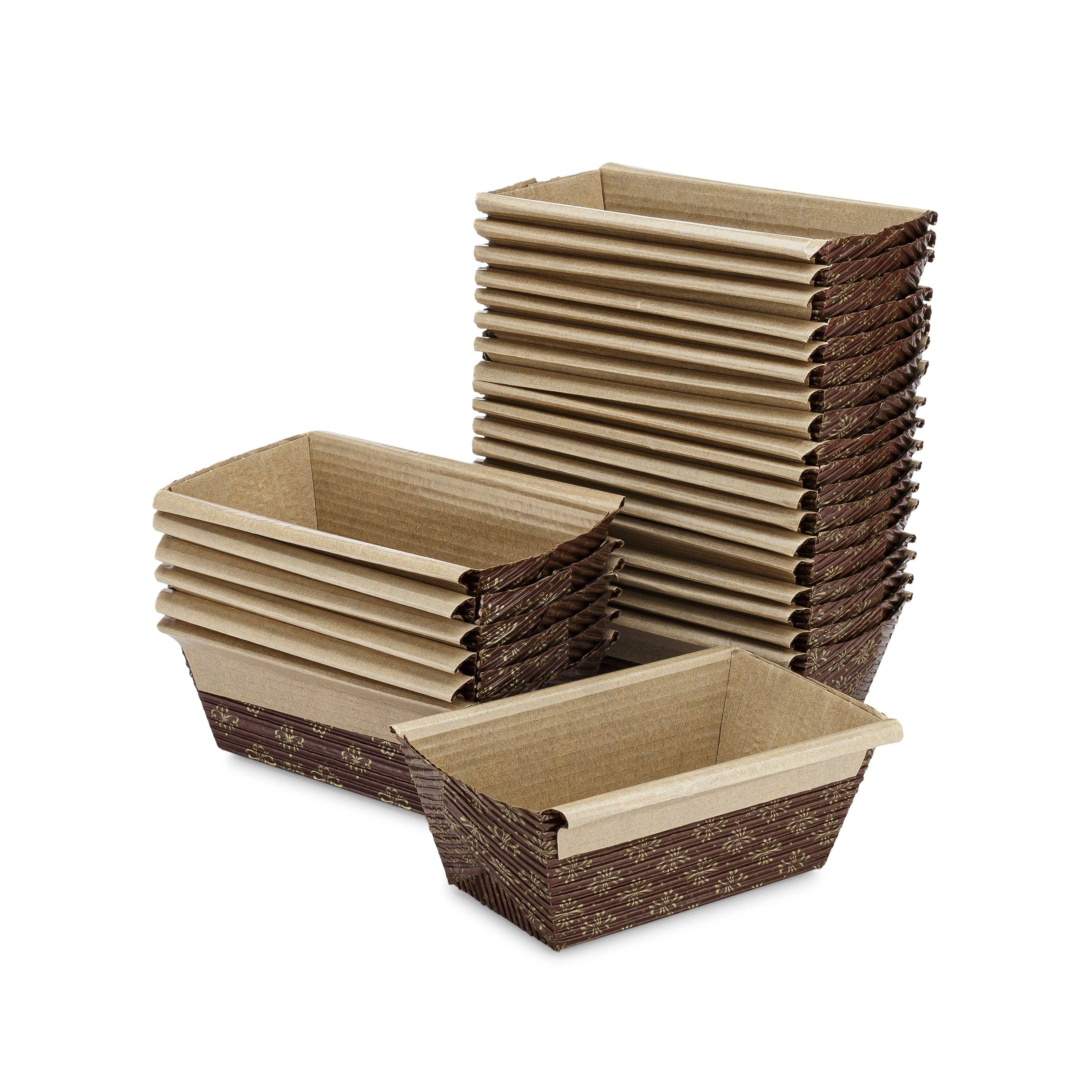 Kitchen Supply Wholesale - Wholesale Baking Dish - Mini Loaf Paper Baking Pan 50-Pack, 4 x 2 x 2 Inches4