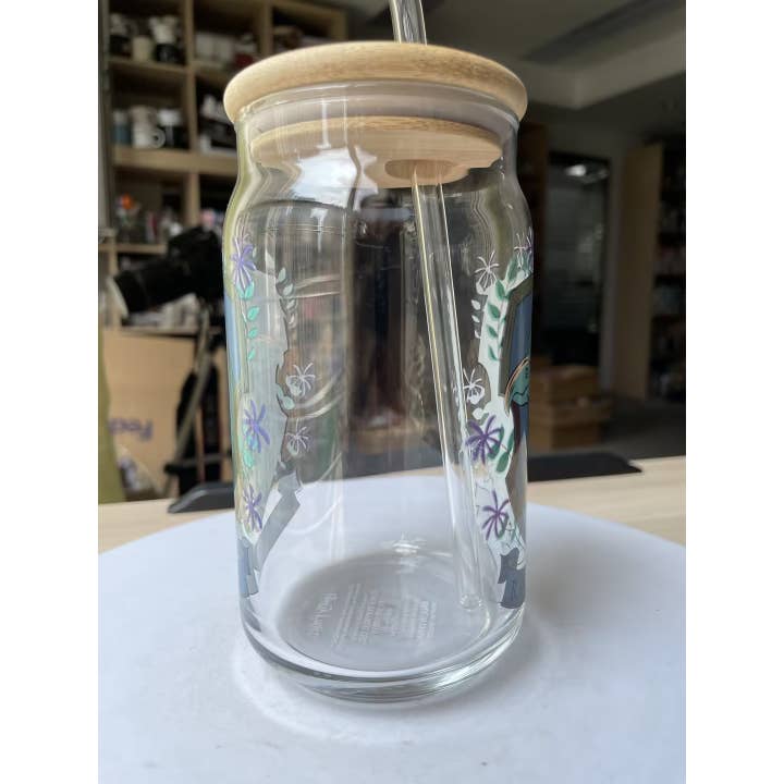Silver Buffalo - Wholesale Drinking Glass/Cup - Flora and Fauna Ravenclaw House Crest 16oz Glass Tumbler