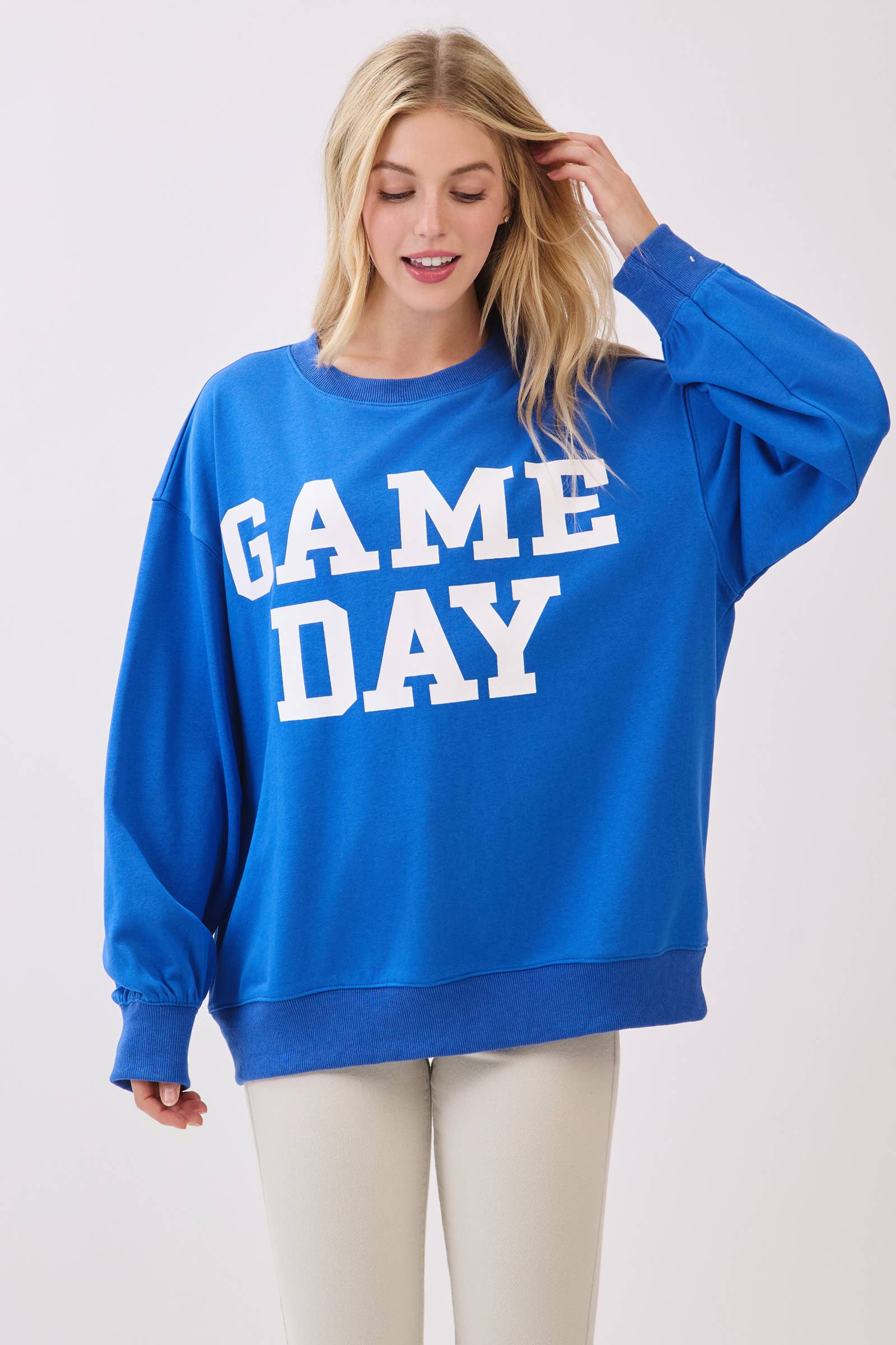 Sewn and Seen - Wholesale Graphic Sweatshirt - Women's - Bold Varsity Game Day Sweatshirt33