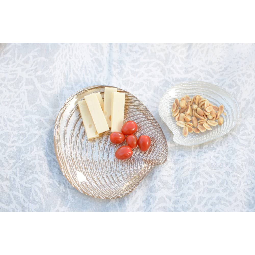 AULICA – wholesale Dekorativ tallrik/fat/skål – Gyllene snäckskål 21x19x2,5 cm2