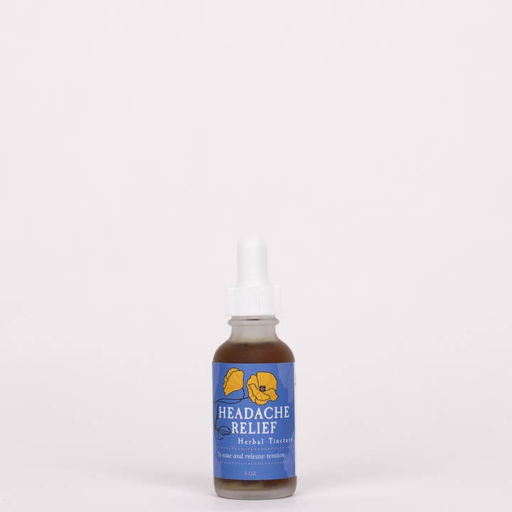 Golden Poppy Herbal Apothecary - Wholesale Tincture - Headache Relief Tincture Formula, 1oz