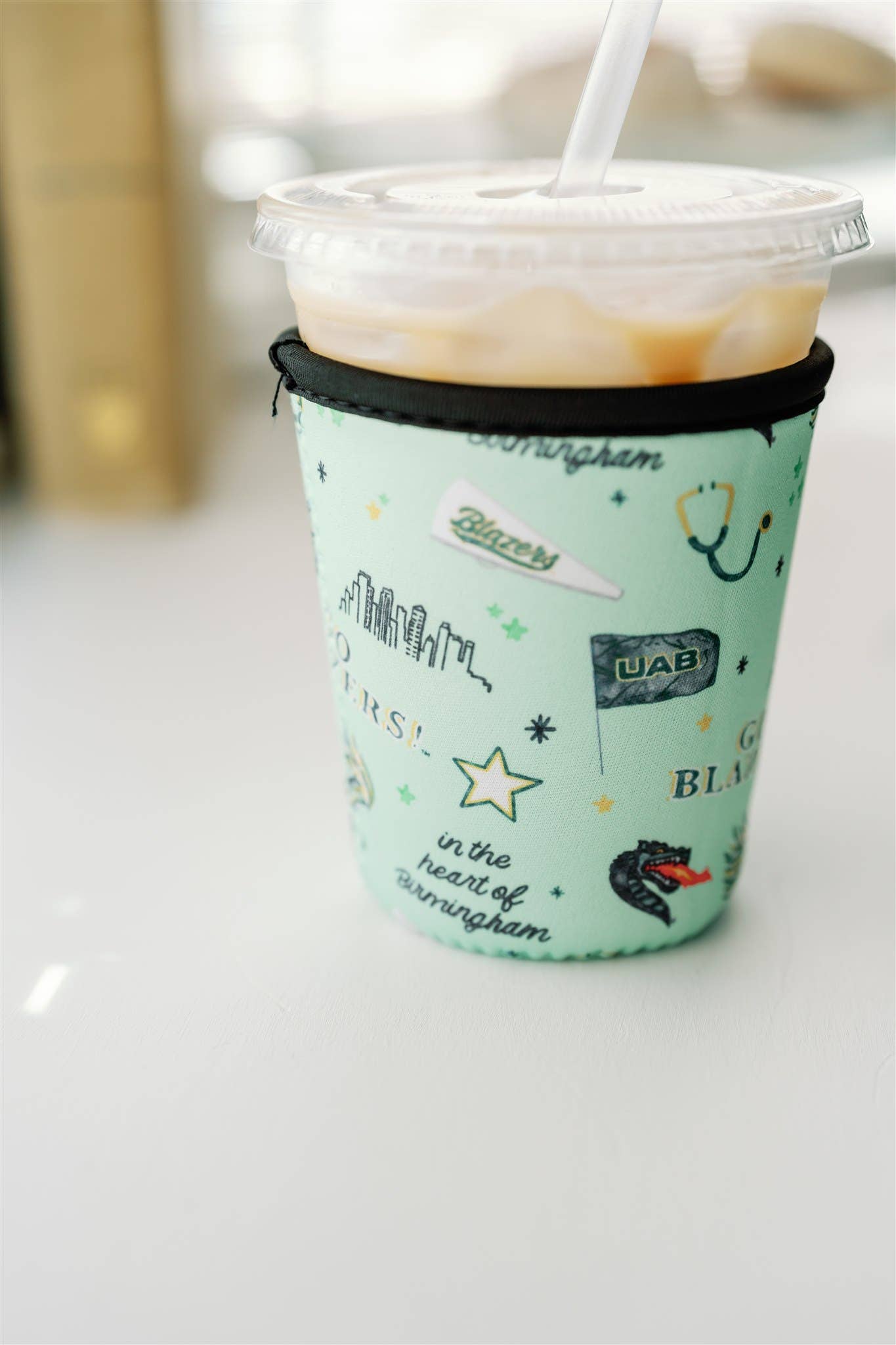 Gracefully Made Art – wholesale Drink huggers & koozies – UAB Coffee Sleeve, Collegiate2