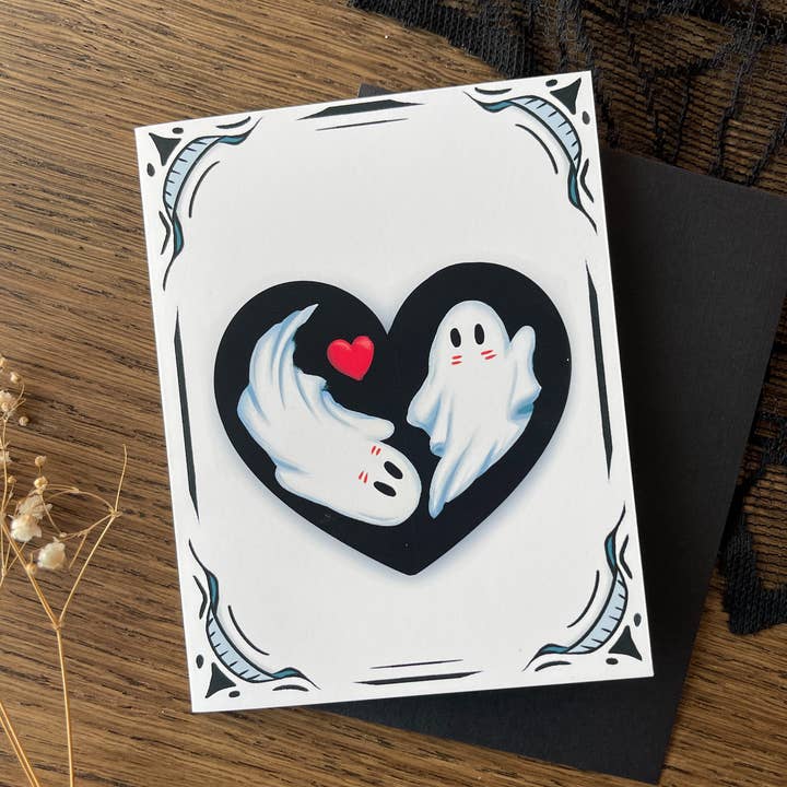 Carte Ghostie Love | Cartes de vœux alternatives pour la vente par Art By Shennifr