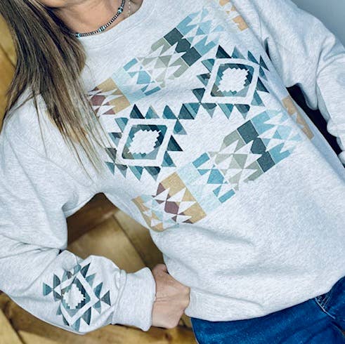 Backroad Threads Wholesale - Wholesale Graphic Sweatshirt - Women's - Tribal Pullover