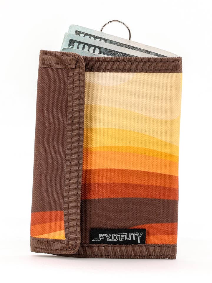 80731: 80's Wallet | RFID Blocking | Recycled RPET | Retrograde Ripple for wholesale by Fydelity