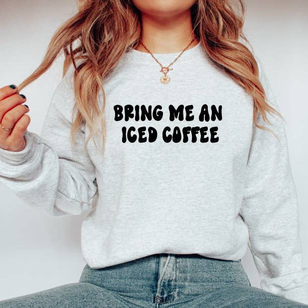 Bring Me Iced Coffee Sweater for wholesale by Willow & Fleur UK