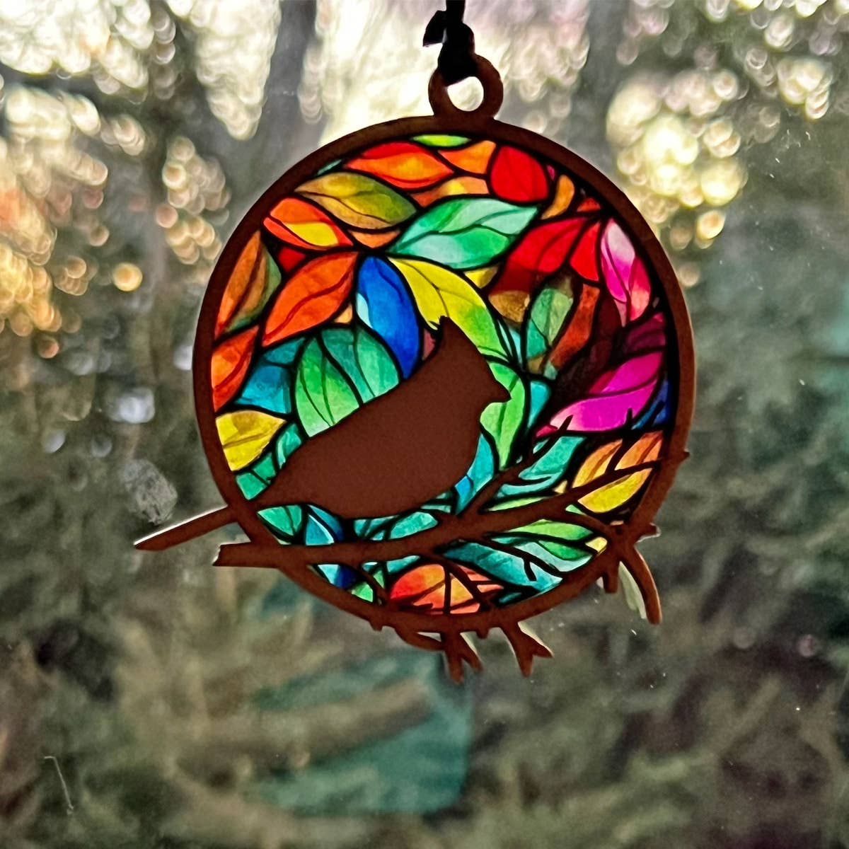 Squirrel Tacos Papercuts – wholesale Ornament – Cardinal Ornament Suncatcher – Woodland Bird5