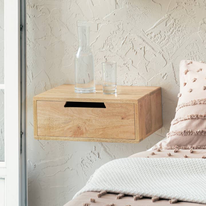 Evo Sängbord i Mangoträ Flytande Nattduksbord i Massivt Trä för wholesale av MH London
