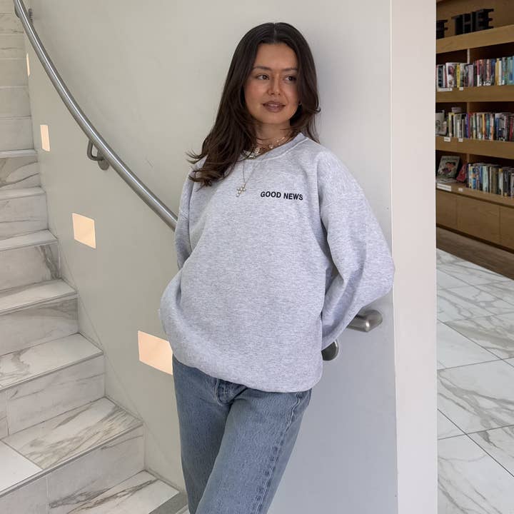 He Would Love First - Wholesale Sweatshirt - Women's - NEW EXCLUSIVE | "DEAR PERSON BEHIND ME" CREWNECK |ASH/NAVY5