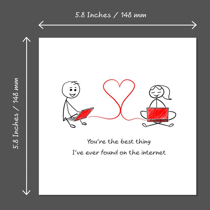 Swizzoo Cards - Vendita all'ingrosso Biglietti per San Valentino - Biglietto di appuntamenti online Met Internet Date, anniversario di San Valentino, compleanno, Tinder Bumble, eHarmony Love3