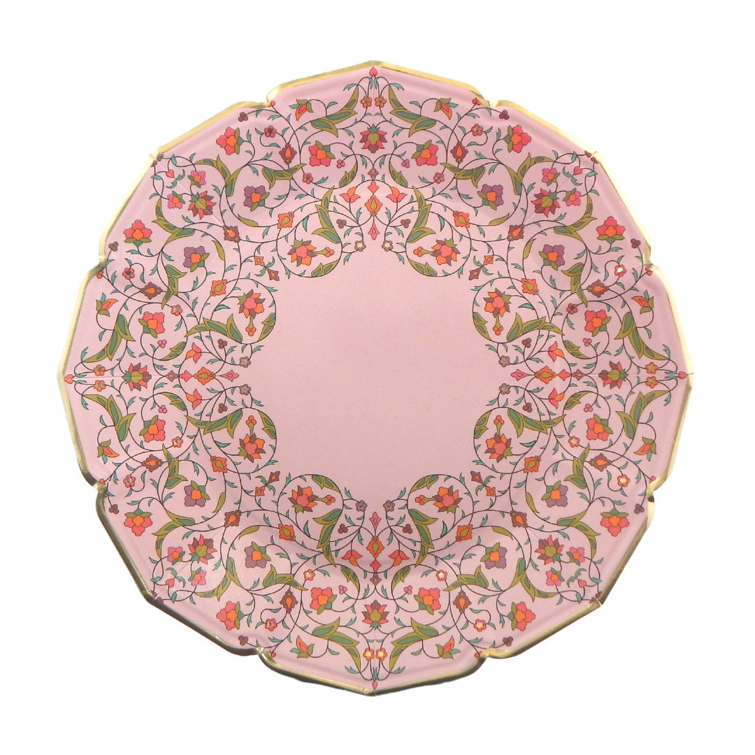 Peacock Supplies – wholesale Engångsplatta – Persiska Party Plates (10pk) - Rosa0