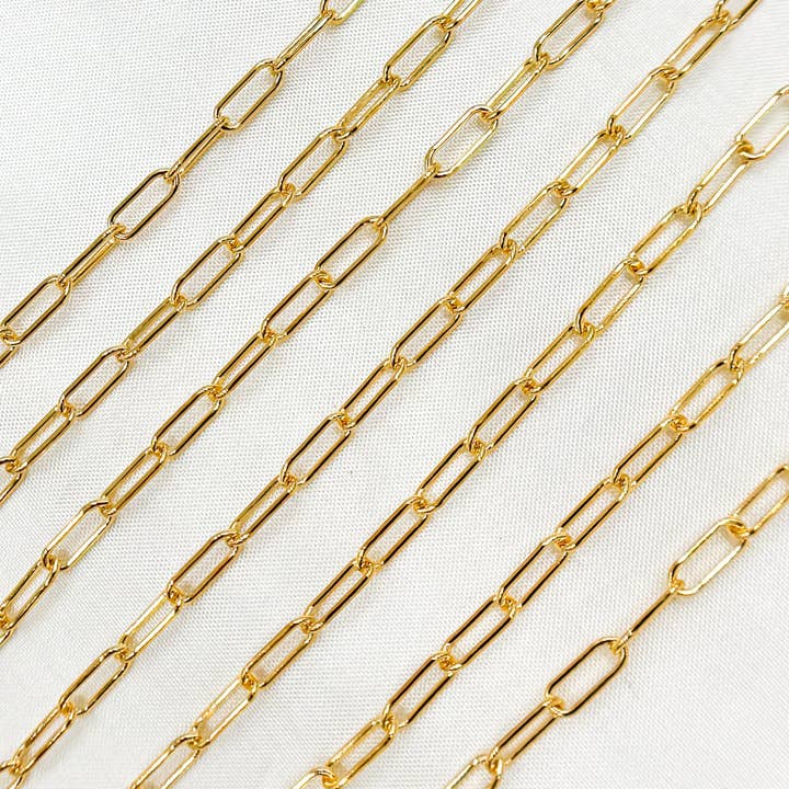 Tresor Jewelry Inc. - Wholesale Link & Chain Bracelet - 2903GF. Gold Filled Paperclip Link Chain2