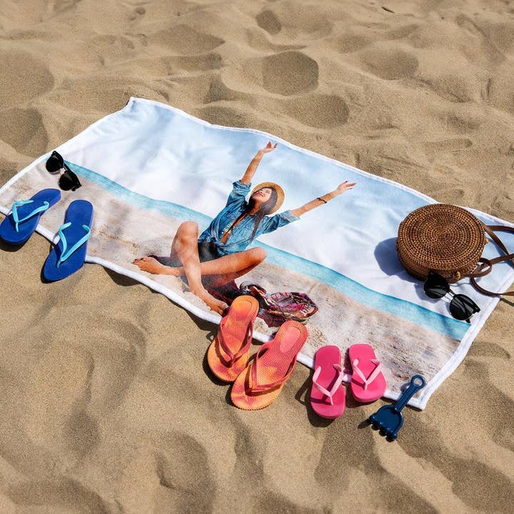 CanvasChamp - Wholesale Beach Towel - Personalized Beach Towel with Photo & Text Customization