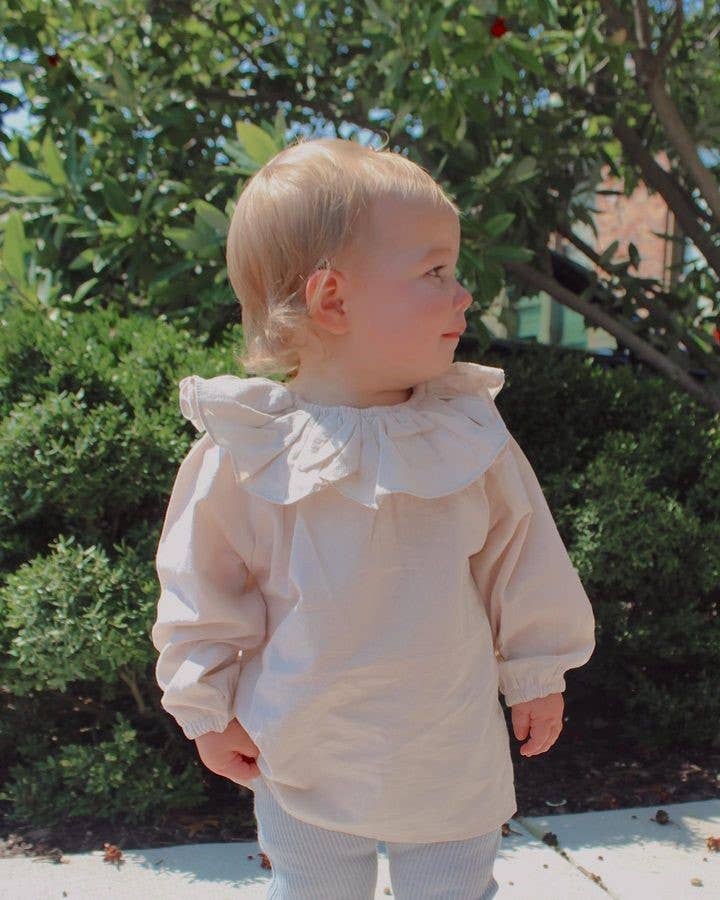 Annie & Charles – wholesale T-shirt – Kids – Annie & Charles® LISA linen blouse with collar16