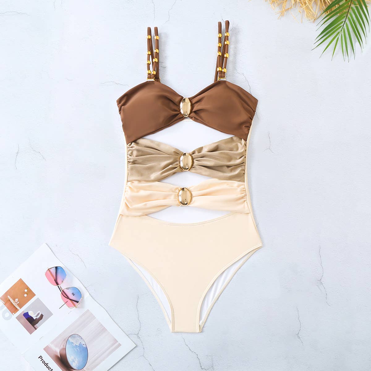 Tourtiwi - Wholesale Two Piece Swimsuit - Women's - Strapless hollow one-piece swimsuit skirt two-piece set0